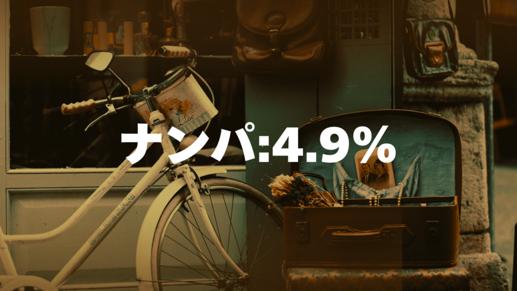 ナンパ:4.9%